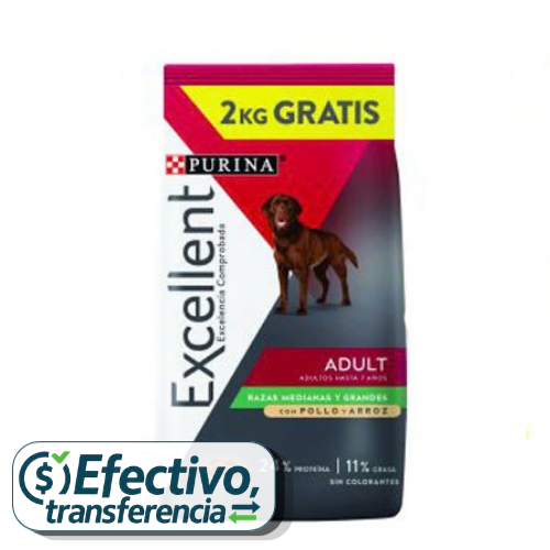 Excellent perro adulto 20+2 kg